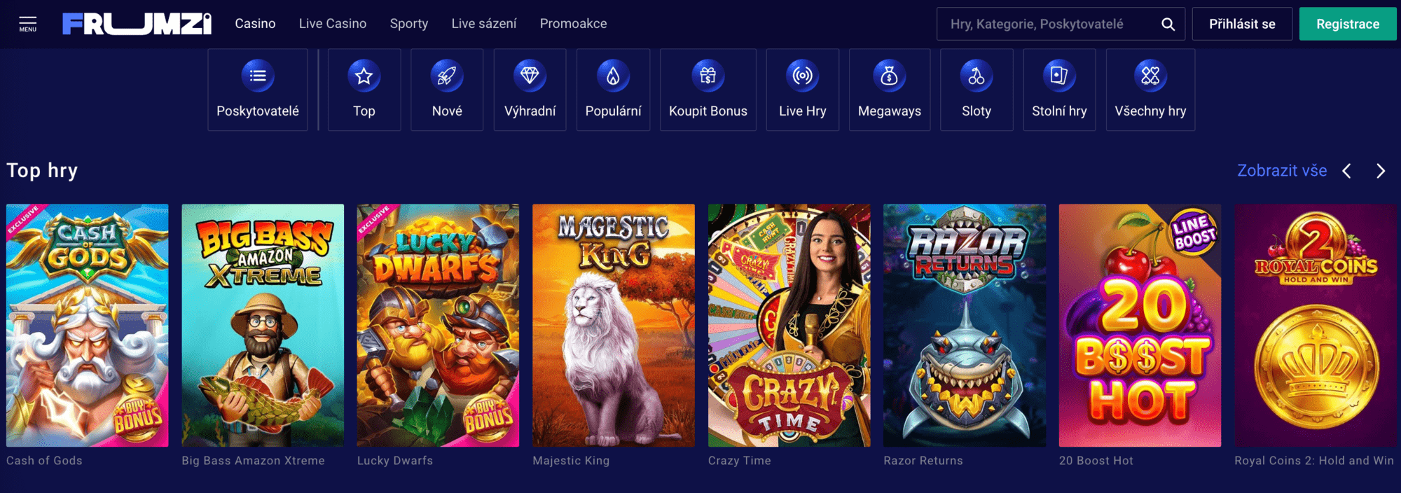 Frumzi Casino slot machines