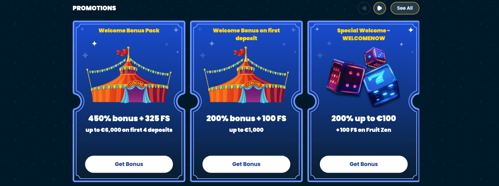 Rollino Casino bonuses