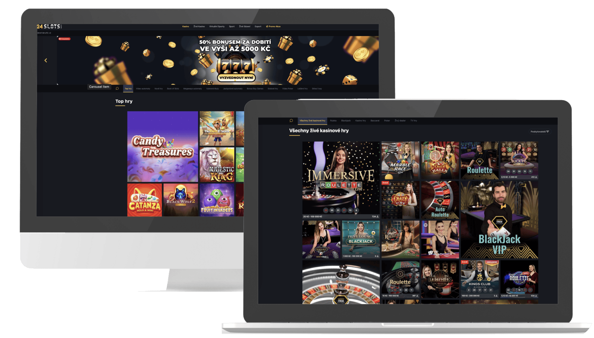Hry a hrací automaty nabízené 24Slots Casino