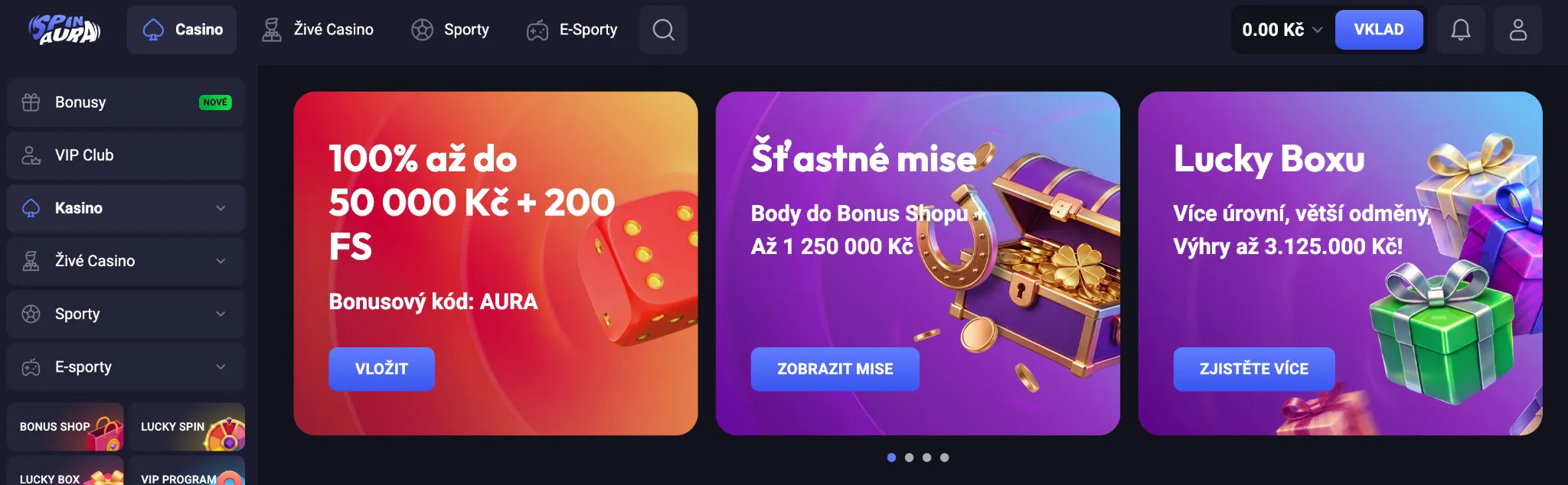 spinaura casino homepage